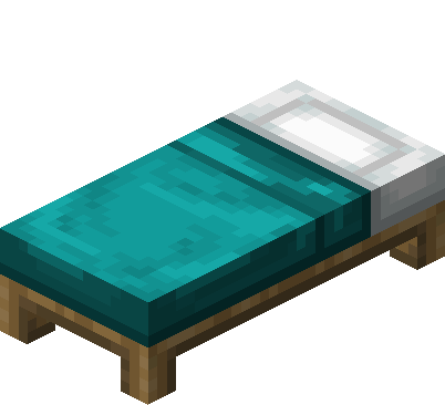 Cyan Bed — representative authorized Minecraft asset