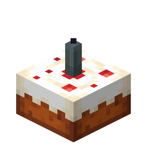 Cake with Gray Candle — representative authorized Minecraft asset