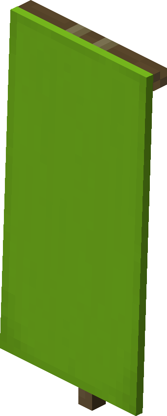 Lime wall banner — representative authorized Minecraft asset