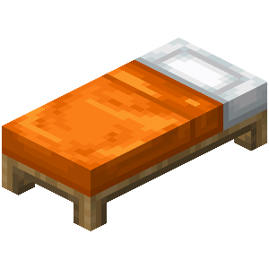 Orange Bed — representative authorized Minecraft asset