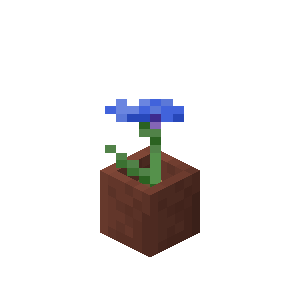 Potted Cornflower — representative authorized Minecraft asset