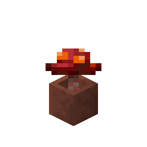 Potted Crimson Fungus — representative authorized Minecraft asset