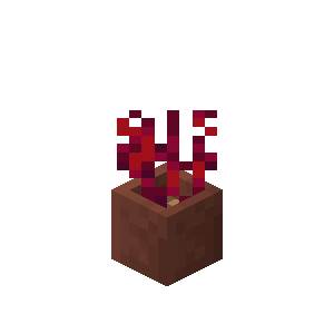 Potted Crimson Roots — representative authorized Minecraft asset