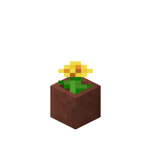 Potted Dandelion — representative authorized Minecraft asset