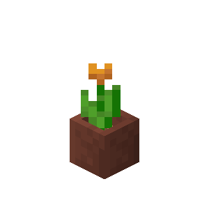 Potted Orange Tulip — representative authorized Minecraft asset