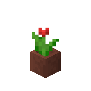 Potted Red Tulip — representative authorized Minecraft asset