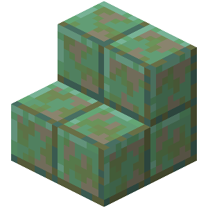 Weathered Cut Copper Stairs — representative authorized Minecraft asset