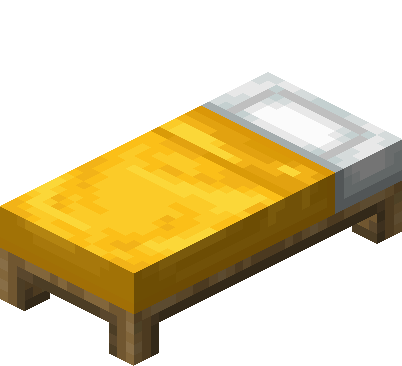 Yellow Bed — representative authorized Minecraft asset