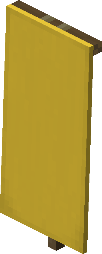 Yellow wall banner — representative authorized Minecraft asset