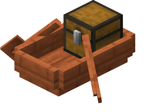 Acacia Boat with Chest Recipe — representative authorized Minecraft asset