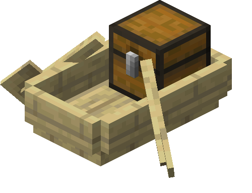 Birch Boat with Chest — representative authorized Minecraft asset