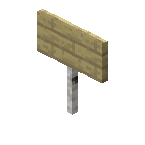 Birch Sign — representative authorized Minecraft asset