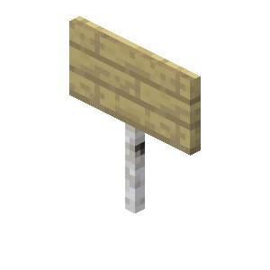 Birch Standing Sign — representative authorized Minecraft asset