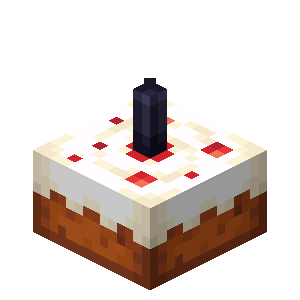 Black Candle Cake — representative authorized Minecraft asset