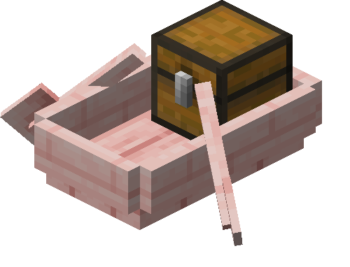 Cherry Boat with Chest — representative authorized Minecraft asset