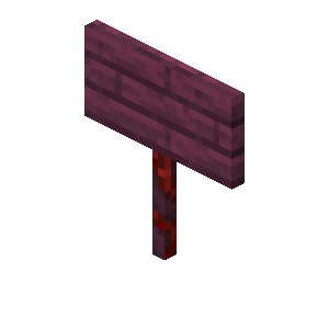 Crimson Standing Sign — representative authorized Minecraft asset