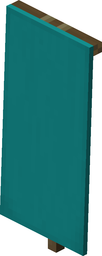 Cyan Banner — representative authorized Minecraft asset