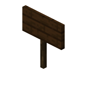 Dark Oak Sign — representative authorized Minecraft asset