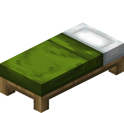 Green Bed — representative authorized Minecraft asset