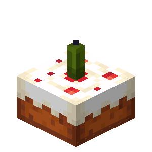 Green Candle Cake — representative authorized Minecraft asset