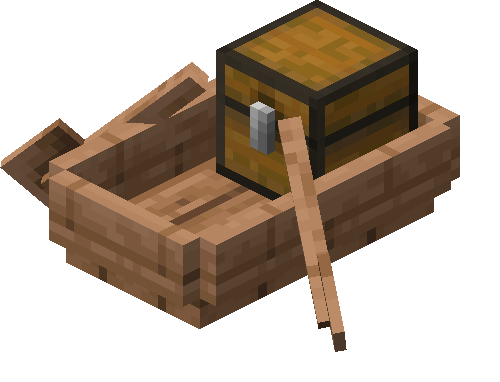 Jungle Boat with Chest — representative authorized Minecraft asset