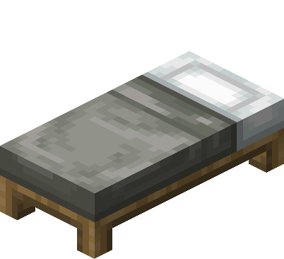 Light Gray Bed — representative authorized Minecraft asset