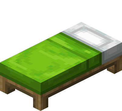 Lime Bed — representative authorized Minecraft asset