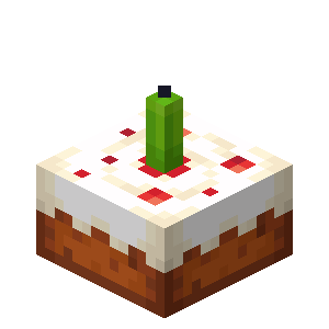 Lime Candle Cake — representative authorized Minecraft asset