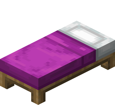 Magenta Bed — representative authorized Minecraft asset