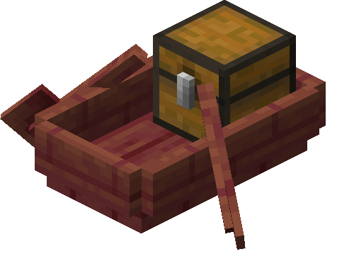 Mangrove Boat with Chest — representative authorized Minecraft asset