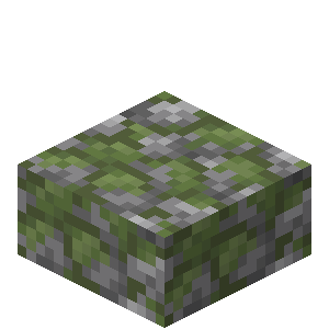 Mossy Cobblestone Slab — representative authorized Minecraft asset