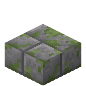 Mossy Stone Brick Slab — representative authorized Minecraft asset