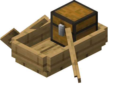 Oak Boat with Chest — representative authorized Minecraft asset