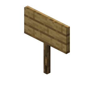 Oak Sign — representative authorized Minecraft asset