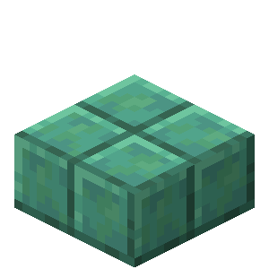 Oxidized Cut Copper Slab — representative authorized Minecraft asset