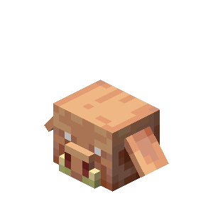 Piglin Head — representative authorized Minecraft asset