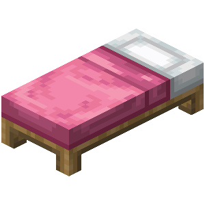 Pink Bed — representative authorized Minecraft asset