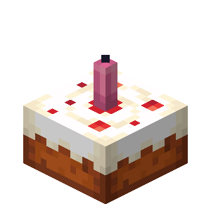 Pink Candle Cake — representative authorized Minecraft asset