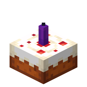 Purple Candle Cake — representative authorized Minecraft asset