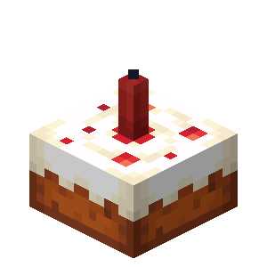 Red Candle Cake — representative authorized Minecraft asset