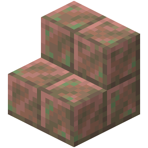 Waxed Exposed Cut Copper Stairs — representative authorized Minecraft asset