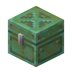 Weathered Copper Chest — representative authorized Minecraft asset