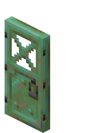 Weathered Copper Door — representative authorized Minecraft asset