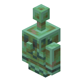 Weathered Copper Golem Statue — representative authorized Minecraft asset
