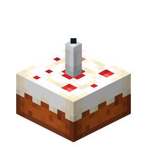 White Candle Cake — representative authorized Minecraft asset